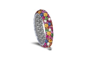 The Perfect Alternative Sparkling White Diamonds & Colored Stone Eternity Rings