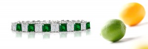 New Emerald & Diamond Bracelet and Necklace