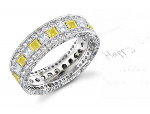 Shop Variety of Yellow Sapphire & Diamond Wedding Bands