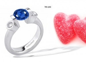 New Arrivals: Designer Diamond & Sapphire Tension Set Diamond Engagement Rings