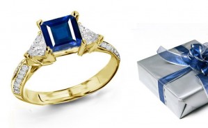 Their Symbolic Significance: Art Noveau Diamond & Corundum Sapphire Engagement Ring
