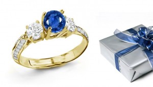 This Modern Experiment: Edwardian White Diamond & Sapphire Engagement Ring