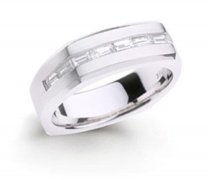 Platinum Bagguette Diamond Anniversary Rings