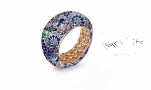 Enjoy the Magic of  White Diamonds and Colored Stone Eternity Rings and Bands