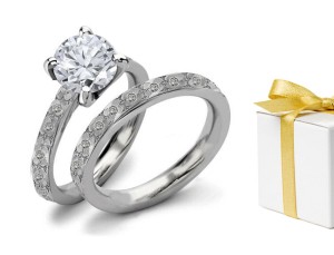 Premier Designer Diamond Engagement & Wedding Rings Set