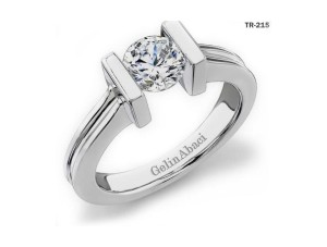 New Design Jewelry: Tension Set Diamond New Style Ladies Rings