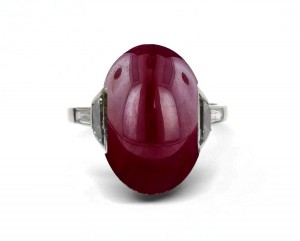 Vintage Edwardian, Belle Epoque, Platinum, Bright Cherry, Luscious Red, Deeply Saturated Ruby