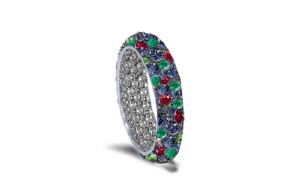 Mark Life's Many Milestones With White Diamonds and Colored Stone Eternity Rings as Wedding Anniversary Bands