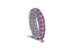 The Perfect Alternative Sparkling White Diamonds & Colored Stone Eternity Rings