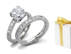 Premier Designer Diamond Engagement & Wedding Rings Set