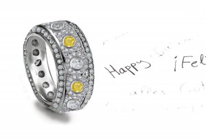 Brilliant: Sapphire Diamond Eternity Band
