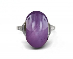 "Vibrant" & "Striking" Edwardian, Belle Epoque, Platinum, Bright Purple, Deeply Saturated Opal