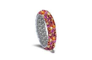 For Weddings or Anniversaries - White Diamonds & Colored Stone Eternity Rings