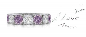 New Pink Diamond Stackable Eternity Bands in Platinum & 18k Gold