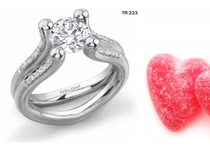 Modern Settings: Tension Set Precious Gemstone Ladies Solitaire Rings