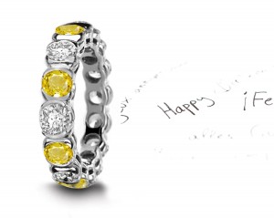 Studded Diamonds and Yellow Sapphires