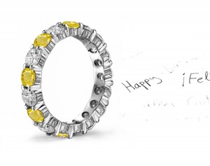 Yellow Sapphire & Diamond Rings
