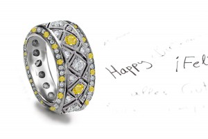 Truly Unique: Shop Fresh Sparkling Flashing Yellow Sapphire Diamond Eternity Band