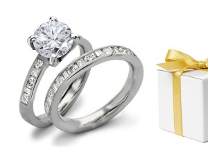 Premier Designer Diamond Engagement & Wedding Rings Set