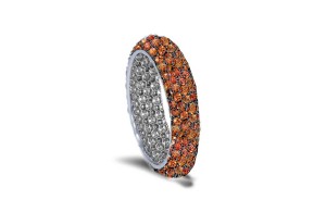 The Enduring Allure of Sparkling White Diamonds & Colored Stone Eternity Rings