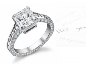 Special Design Platinum, Diamond, Floral Motif, Diamond Halo Ring 