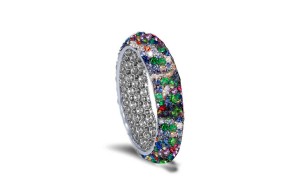 Mark Life's Many Milestones With White Diamonds and Colored Stone Eternity Rings as Wedding Anniversary Bands