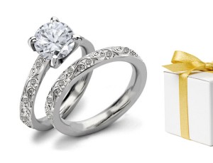 Premier Designer Diamond Engagement & Wedding Rings Set