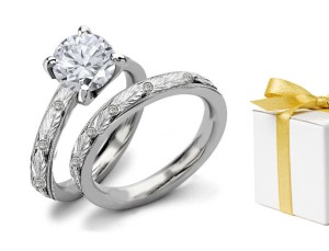 Premier Designer Diamond Engagement & Wedding Rings Set