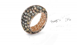 Fabulous Multi-Colored Diamonds & Precious Stones Eternity Band Rings