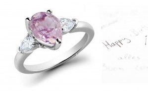 Pears Pink Diamond Designer Ring