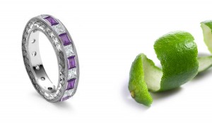Purple Sapphire & Diamond Eternity Bands Made To Order For You