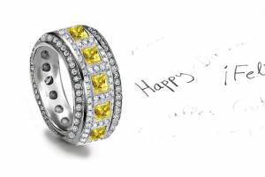 Popular: View Sparkling Yellow Sapphire Diamond Eternity Band Emits Yellow Fire