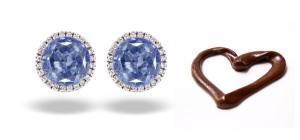 Premier Colored Diamonds Designer Collection - Blue Colored Diamonds & White Diamonds Fancy Blue Diamond Earrings