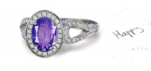 Impeccable: Purple Sapphire & Diamond Micro Pave Ring