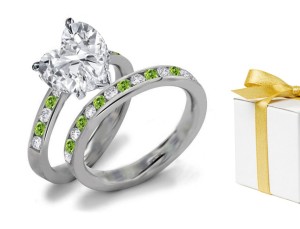 Green Diamond & White Diamond Fancy Rings