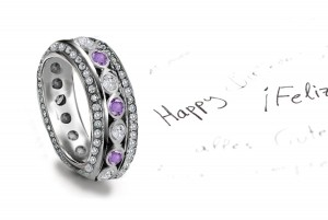 Magnificent: Purple Sapphire Diamond Eternity Band