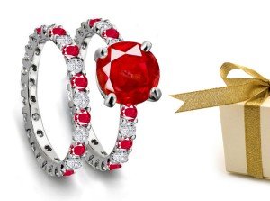 Design & Style: Ruby & Diamond Engagement Wedding Ring
