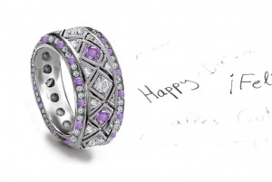 Splendid: Orange Sapphire Diamond Eternity Band
