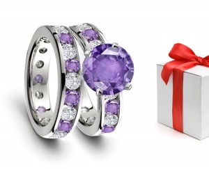 'Must Have': New Purple Sapphire & Glittering Diamond Engagement & Wedding Rings