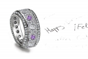 Splendid: Purple Sapphire Diamond Eternity Band