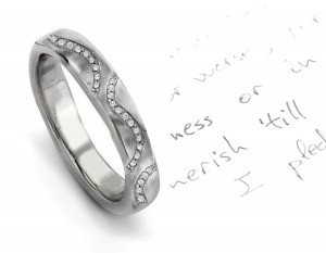 Impeccable: View Sparkling Swirling Flow Pattern Diamond Eternity Band in Shiny Finish Platinum