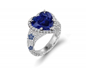 Delicate French Micro Pave Halo Rings Collection Featuring Vibrant Rainbow Colored Sapphires & Diamonds