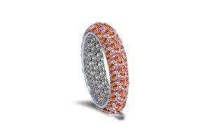 Representing Eternal Love Sparkling White Diamonds & Colored Stone Eternity Rings