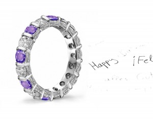 Diamond & Sapphire Wedding Rings