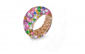 Fabulous Multi-Colored Diamonds & Precious Stones Eternity Band Rings