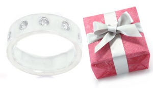 Eternity Ring: Platinum Eternity Burnish Set Ring with Round Diamonds