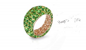 Fabulous Multi-Colored Diamonds & Precious Stones Eternity Band Rings