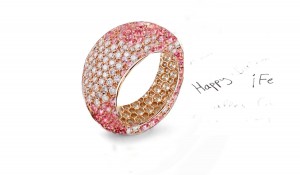 Fabulous Multi-Colored Diamonds & Precious Stones Eternity Band Rings