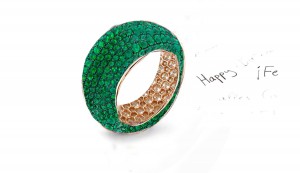 Fabulous Multi-Colored Diamonds & Precious Stones Eternity Band Rings