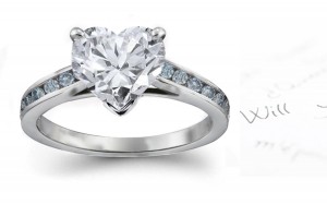 Blue & White Diamond Engagement Rings Premier Collection